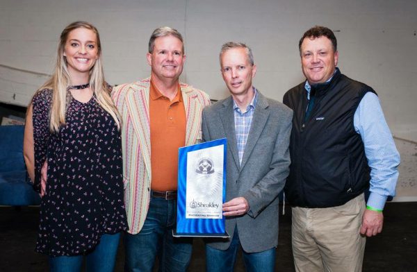 Image of Sheakley presents Brewers Philanthropy Award 2016 with Matt Sheakley Jeff Andrews Amanda Hagerty